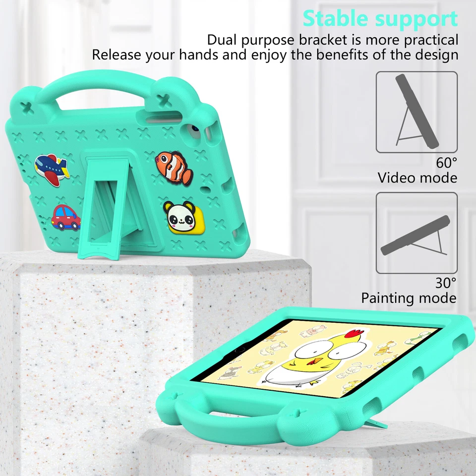Funda con soporte de dibujos animados EVA para niños para iPad Mini 1ª 2ª 3ª 4ª 5ª 6ª 7ª generación Foto 4 de 4