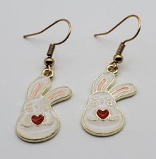 Easter Bunny fishhook earrings