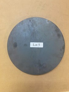 A36 Carbon Steel Plate 11-5/8" Dia. X 1" Thick Drop