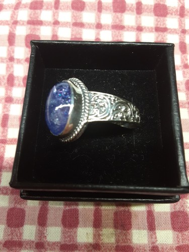 Size 10 Bali Legacy Tanzanite Oval Stone Sterling Silver Ring (7.35 TCW) (514) - Picture 3 of 8