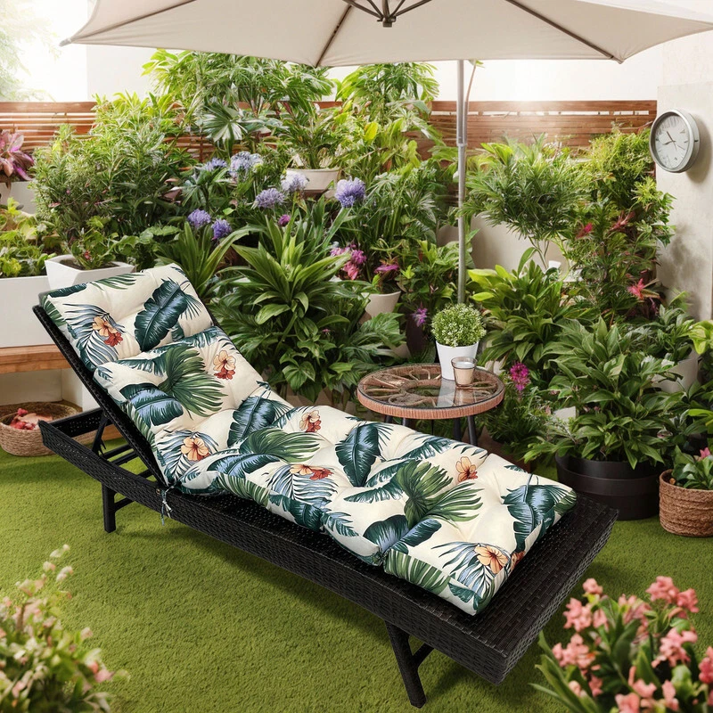 Cojín para chaise lounge plegable al aire libre para playa tomar el sol patio piscina terraza Foto 4 de 4