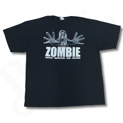 Anvil Rob Zombie T-Shirt Men's 2XL Black Super Monster Sex Action 2011 Tour Band