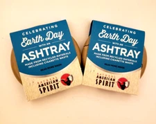 SET OF 2 NATURAL AMERICAN SPIRIT (NAS) "EARTH DAY" POCKET ASHTRAYS - BRAND NEW