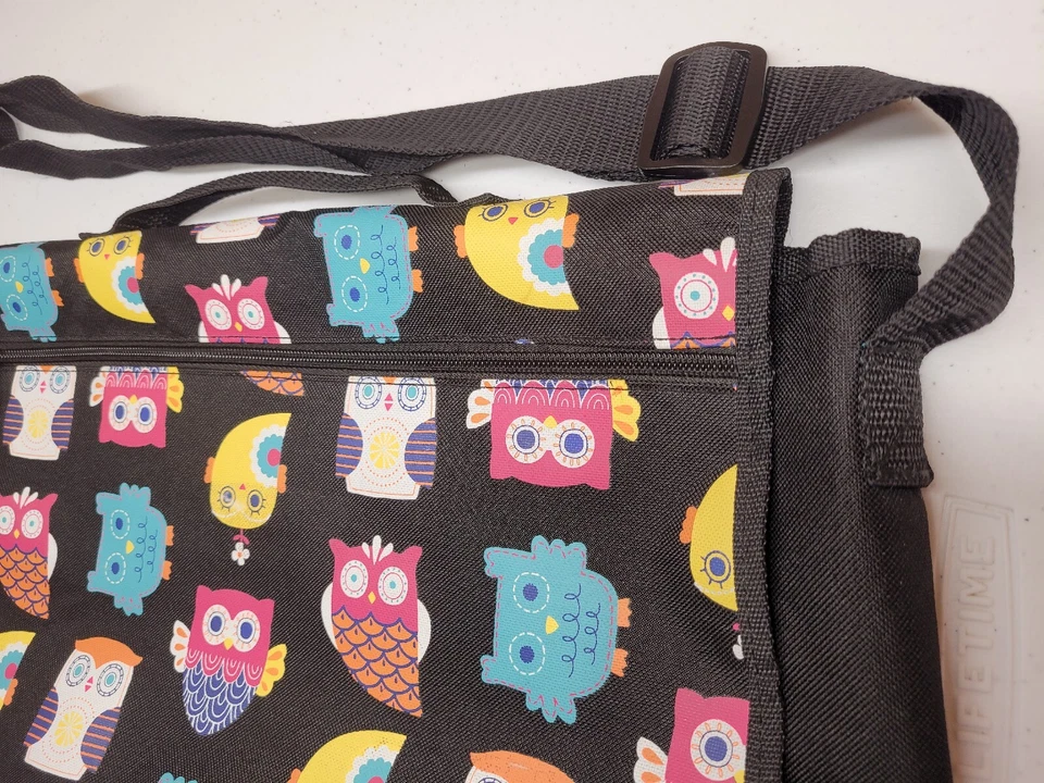 Joe Boxer Bolso Mensajero/Cartera Búhos Colorido Grande Excelente Estado  Foto 4 de 4