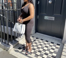 Sexy black midi maxi  bodycon dress