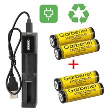 Smart USB Charger 3.7V 1200mAh Rechargeable Batteries for Flashlight Torch Lot