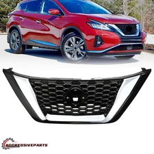 For Nissan Murano 2019-2023 Front Grille Grill Assembly Chrome+Black 623109UF0A