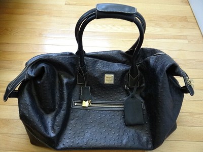 ostrich leather duffle bolsa