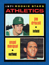 1971 TOPPS #317 JIM DRISCOLL / ANGEL MANGUAL OAKLAND ATHLETICS A'S -- NM MINT
