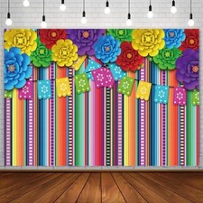 7x5ft Mexican Fiesta Backdrop for Photography Festival Birthday Party Decorat...