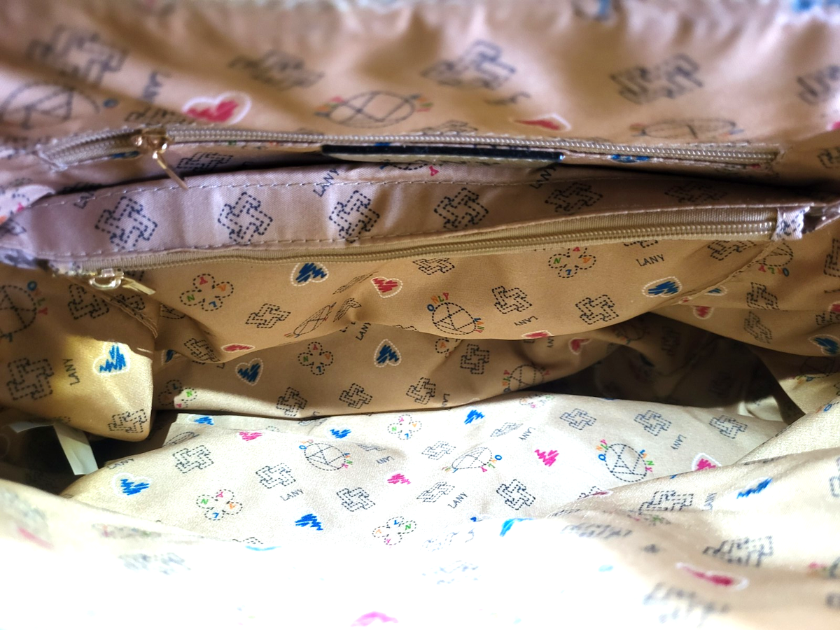 LANY 3-PIECE GOLD PURSE, 2 COMPARTMENT TOTE, POUCH & WALLET
