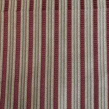 2 Yards of Red and Gold Striped Woven Home Decor Fabric
