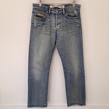 Diesel Industry Men's Blue Wash Denim Jeans W/ Distressing - Size 30"