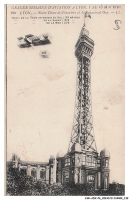 CAR-ADXP6-0330-AVIATION - GRANDE SEMAINE D'AVIATION A LYON - NOTRE-DAME-DE-FOU