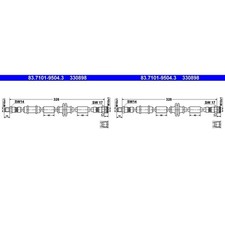 2X ATE BREMSSCHLAUCH BREMSSCHLÄUCHE VORNE passend für ALFA 159 SPIDER 