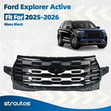 For Ford Explorer Active 2025-2026 Front Bumper Upper Grille Gloss Black For Ford Explorer Active 2025-2026 Front Bumper Upper Grille Gloss Black
