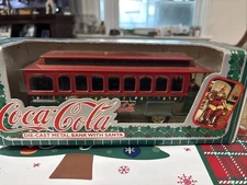 Coca Cola Santa Trolley Die Cast Metal Bank 1995 - New - Christmas