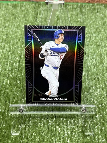 2025 Topps Chrome Shohei Ohtani Shadow Etch Black /10 Dodgers - 1:56.690