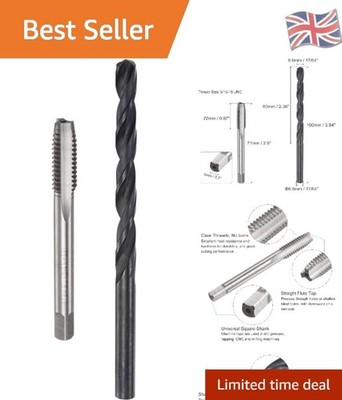 6542 Schnellarbeitsstahl Gewindebohrer & 17/64'' Bohrer Bit Set - verbesserte Leistung Werkzeuge