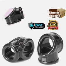 Silicone Penis-Stretcher Enhancer Ball-Scrotum-Ring-Delay-Ejaculation for Male