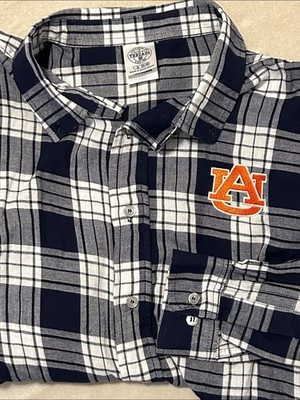 Rivalry Threads Auburn Tigers Plaid Flannel Shirt Mens XL