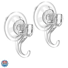 Suction Cup Hooks, Small Shower Suction Hooks, Heavy Duty, Removable and Reus...