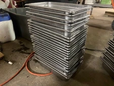 Set of 22 Commercial 1/4 Size Stainless Steel Steam Insert Food Pans 2.5" Deep