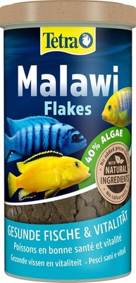 Tetra Malawi Flakes - Fisch-Futter in Flockenform für alle Cichliden, 1 L Dose