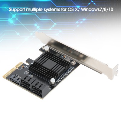 Expansion Card PCIE To 5 Ports SATA3.0 Module Converter Board JMB585 Chip Fo Hot