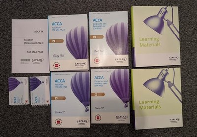 ACCA Kaplan TX-UK Taxation & LW Business Law Study Books Bundle FA23