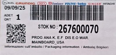  (Vaskarbo)Ikea Wall Oven MAIN PCB/ RELAY BOARD-267600070 RARE FIND!!! 