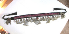 Antique Kuchi Tribal Fusion Belly Dance Afghanistan Embroidered Tie-on Belt- 57"