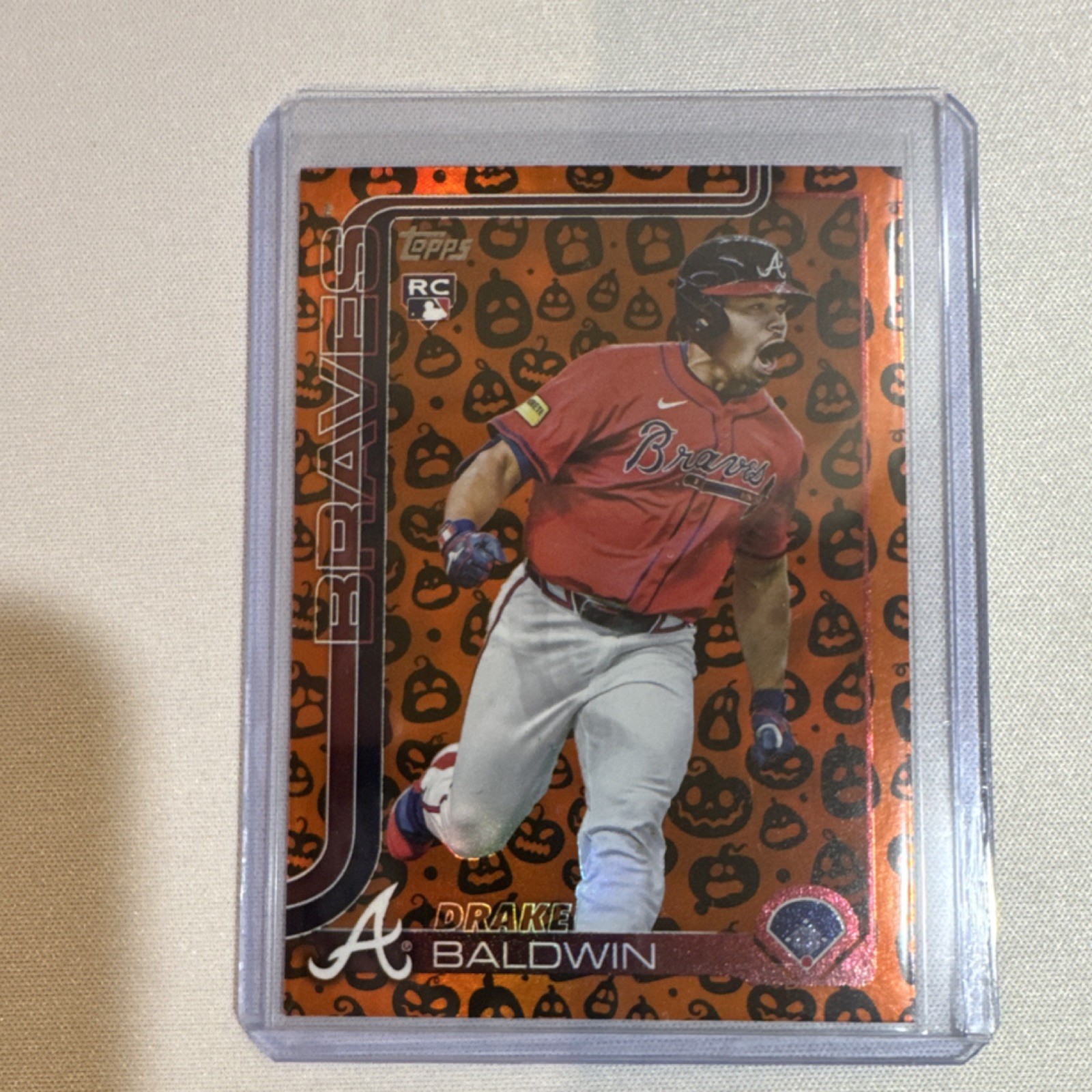 Topps Update Series 2025 Drake Baldwin RC Jack-O'-Lantern Foil #US87 Braves MLB