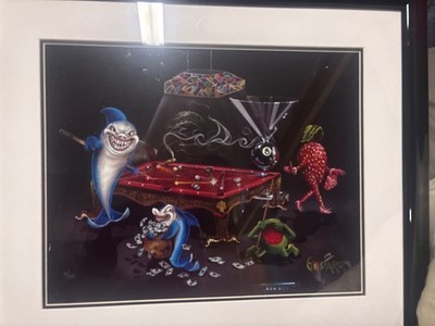 t: Michael Godard  Pool Shark,  41/395, framed approximately 25 × 29 inches. Goo