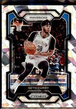 2023-24 Panini Prizm #219 Seth Curry Prizms Ice Dallas Mavericks