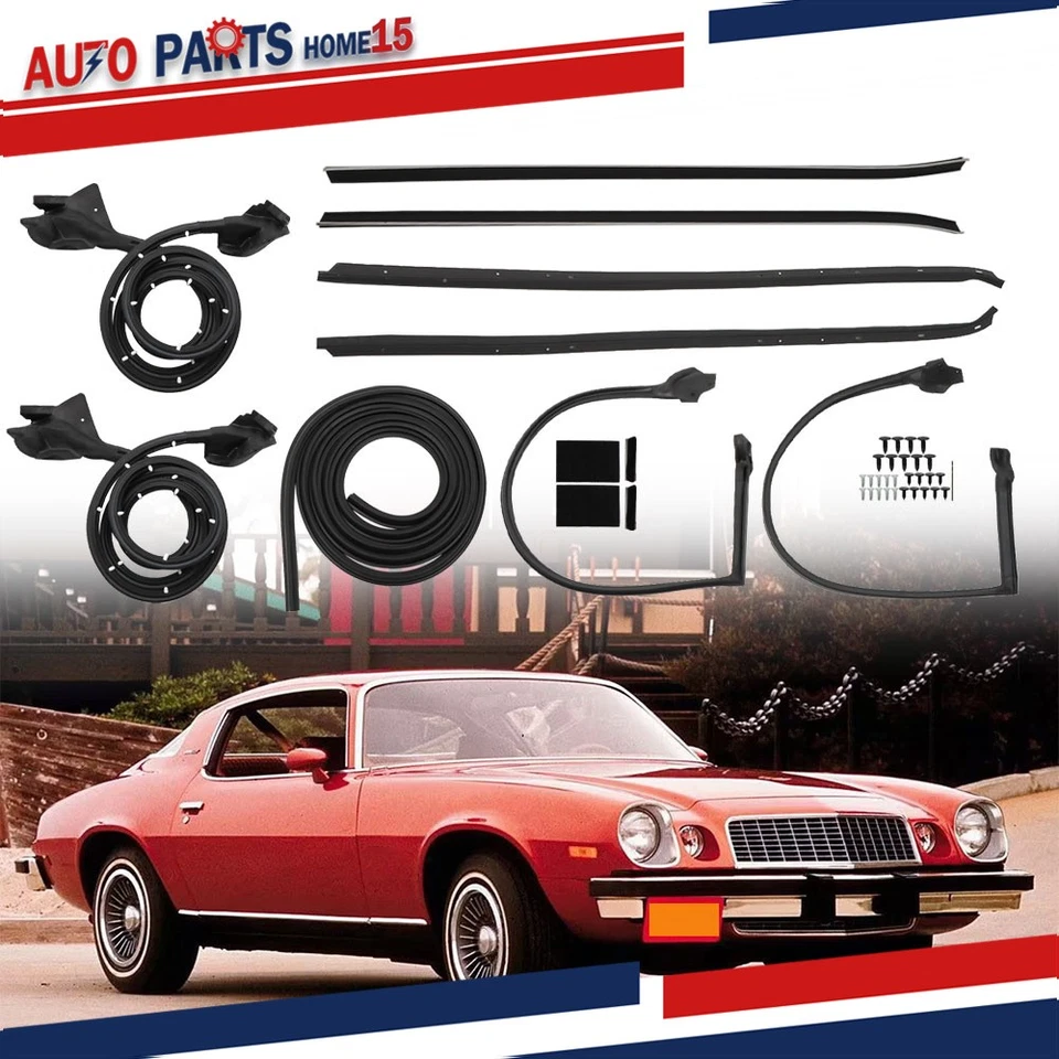 Seal Weatherstrip For Camaro Firebird 1970-1981 Roof Rail Window Door Trunk Foto 2 de 4