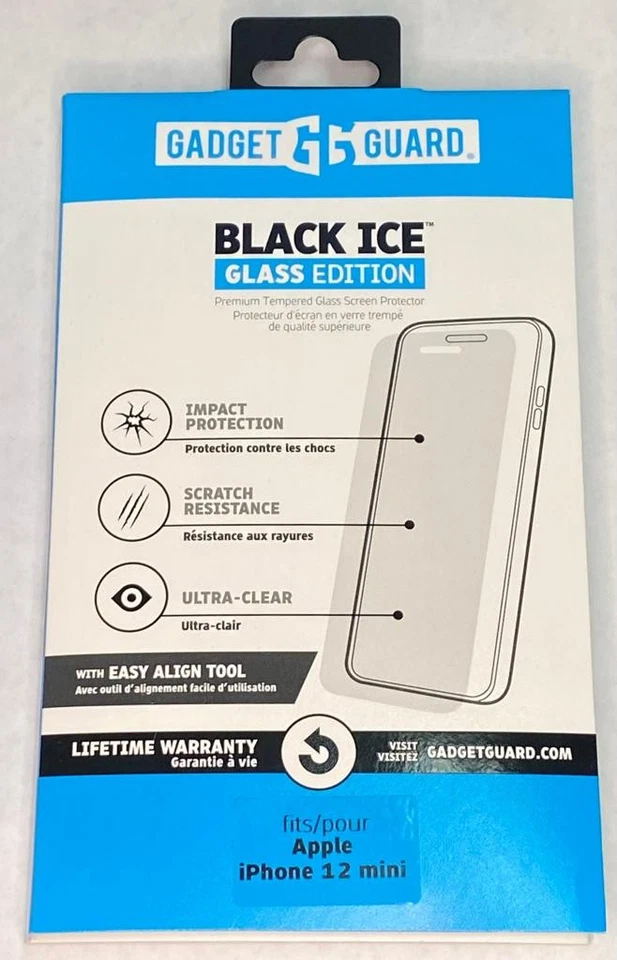 3 Pack Gadget Guard Black Ice Edition Tempered Glass Apple iPhone 12 mini Clear - Image 3 of 3