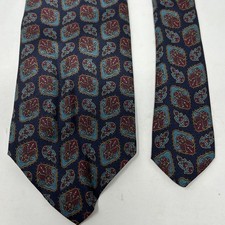 Guy Laroche Mens Neck Tie 59" x 3 1/4" Multicolor Geometric Silk USA VTG