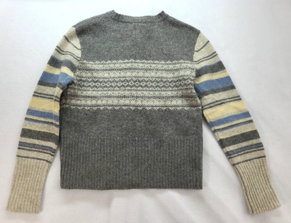 Deane & белый вязаный ягненка шерсти кардиган свитер женщин Sz M Fair Isle Cottagecore - Изображение 2 из 4