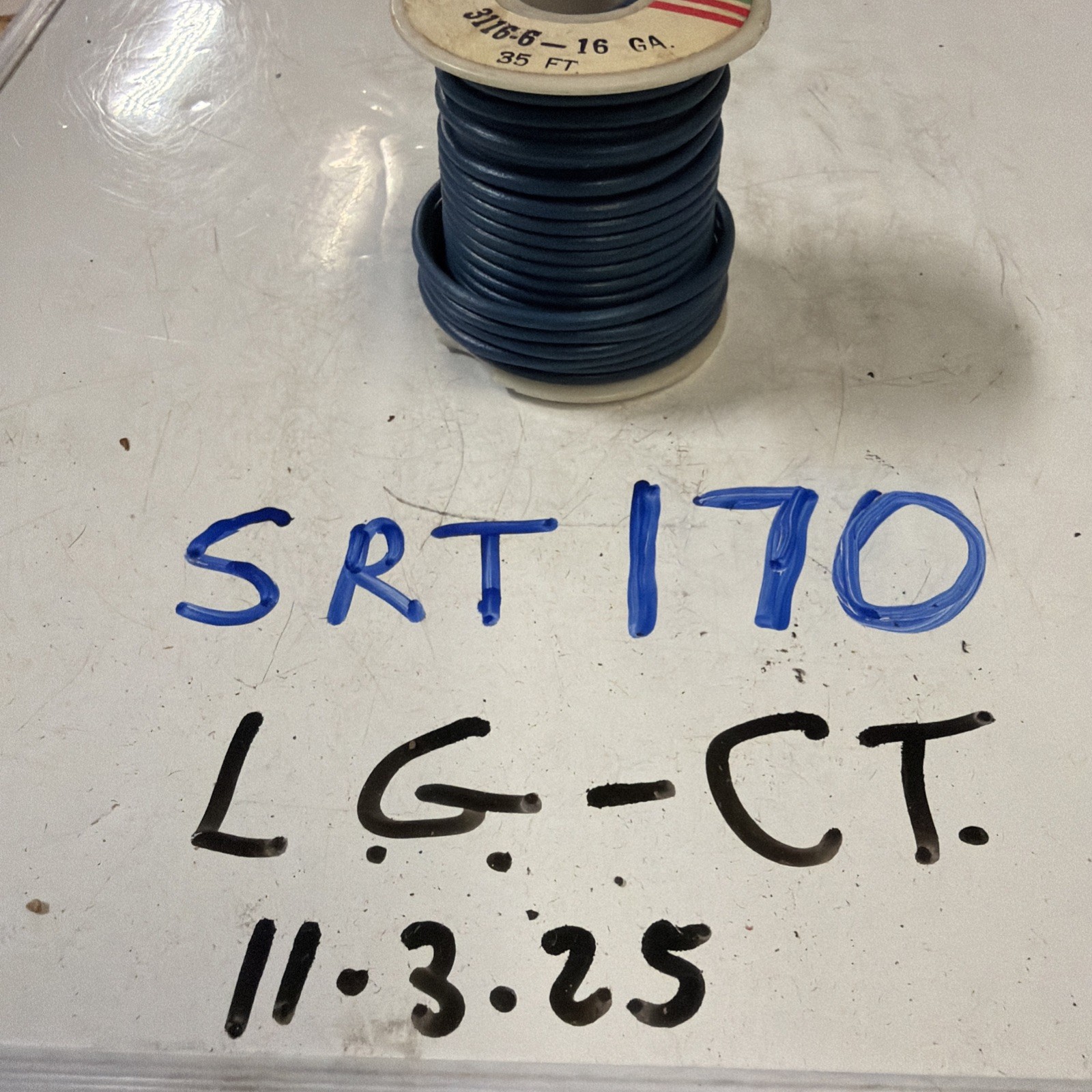 Whitaker Automotive Cable 35 Feet Blue Wire Spool 16 Gauge 3116-6 Vintage NOS