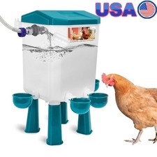 Float-Controlled Automatic Chicken Waterer for Continuous Fresh Water 2 Gallons