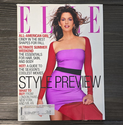 ELLE Magazine July 1997 Style Preview Fashion Beauty Cindy Crawford Issue 04252
