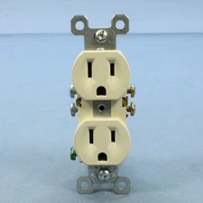 Pass & Seymour Lt Almond Receptacle Outlet Self-Grounding 15A 125V 3232-SLA Bulk