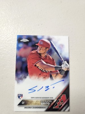 2016 Topps Chrome Baseball SOCRATES BRITO RC ROOKIE AUTOGRAPHS #RA-SOB NM
