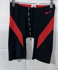 Nike Men's Hydrastrong Black And Red Swim Jammer Swimsuit Size Medium