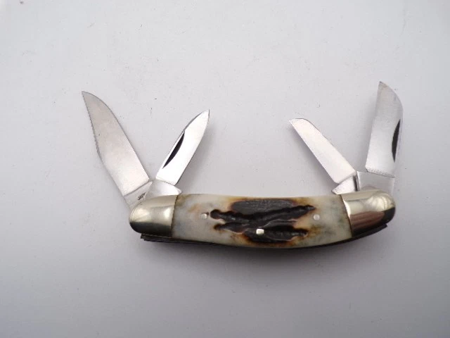 Faca Parker Cut Stag quatro lâminas Sowbelly quase perfeita - Imagem 2 de 3