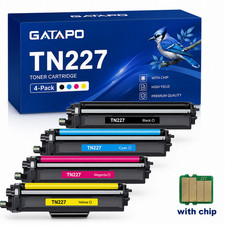 TN227 Toner Cartridge 4 Pack BK/C/M/Y Compatible for HL-3270CDW MFC-3770CDW