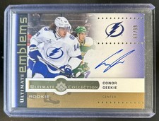2024-25 Upper Deck Ultimate Conor Geekie Emblems Auto Rookies Gold #/99