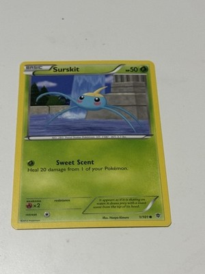 SURSKIT 1/101 COMMON POKEMON TCG PLASMA BLAST FAST DISPATCH
