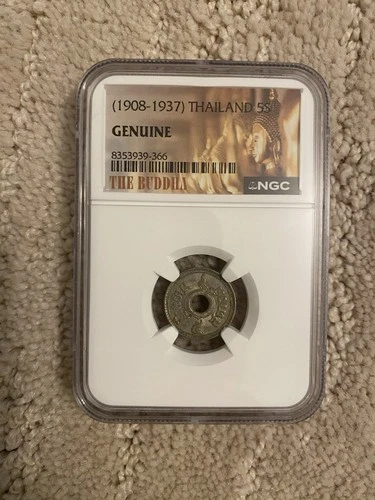 (1908-1937) Thailand 5S NGC Genuine The Buddha